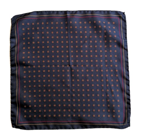 Vintage silk navy - navy, tile