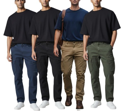 Mens stretch cargo - stretch, trousers