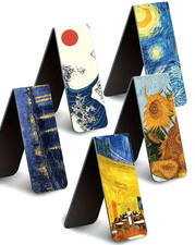 5 Vincent Van Gogh Magnetic Bookmarks Reading Book Page Mark Reader Art Gift