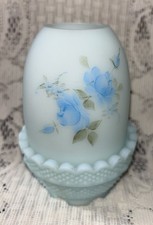 Vtg fenton fairy lamp - vtg, satin