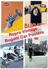 Repro Vintage Bugatti Advertising Poster A1 A2 A3