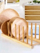 Bamboo Style Wooden Dish Rack
