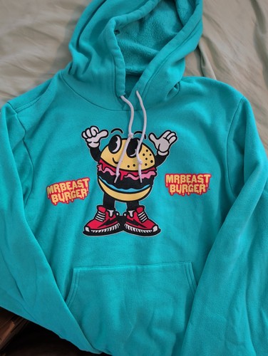 Beast burger hoodie aqua - beast, hoodie-aqua