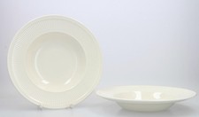 WEDGWOOD WINDSOR x 2 Rimmed Bowls Ivory / Cream 22.8 cm