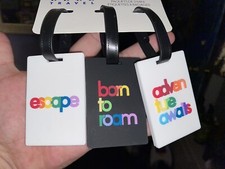 ELLE Rubber Travel Girls Trip Collection Luggage Set of 3 Mini Tags- Durable PVC