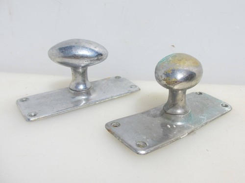 Antique chromed brass door - antique,