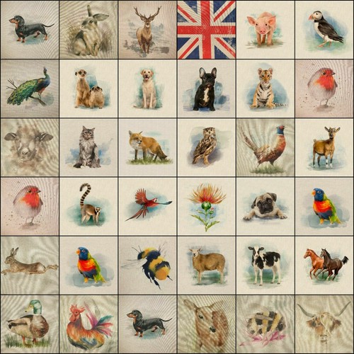 Fabric panels quilting cushion - fabric,