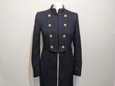 Zara Navy Coat Jacket Golden