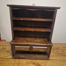 Vintage Handmade Wall Hanging Miniture Apprentice Piece  Welsh Dresser Press