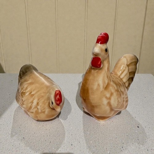 Ceramic chicken ornaments set - ceramic,