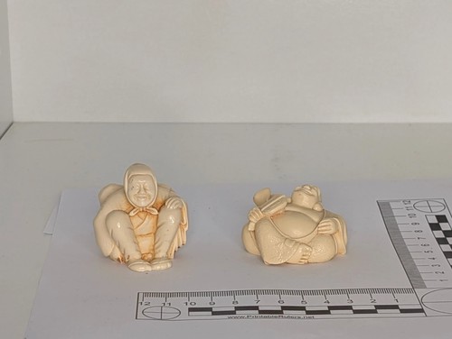 Pair japanese netsuke style - netsuke,