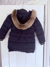 Joules girls parka hooded navy - hooded,