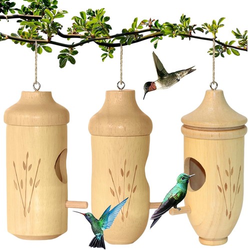 Hummingbird house natural - hummingbird,