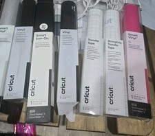 Cricut Smart Vinyl/Iron On/Black/Pink Glitter/Transfer Tape X6 Items In Total