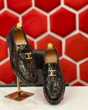 Handmade men brown crocodile