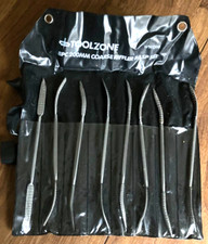 TOOLZONE 8Pc Wood Rasp Double Ended Coarse Rifler Files Set 200mm +Pouch