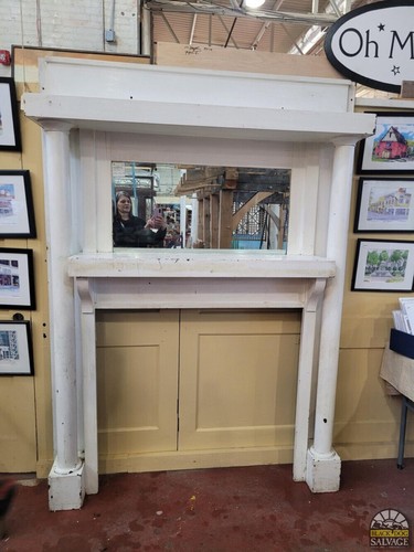 Mantel with overmantle - mantel,