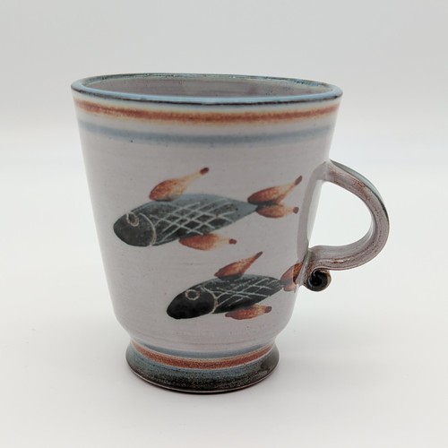 Lamorna pottery mug fish - lamorna,