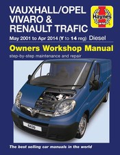 Vauxhall/Opel Vivaro & Renault Trafic Diesel May 2001-Apr 2014 (Y to 14 reg)