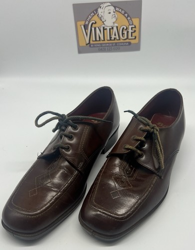 Vintage bata brown leather - brown,