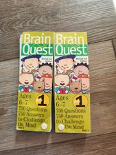 Brain Quest Grade 1st Grade Ages 6-7 Deck One & Two, Used
