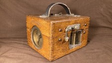 Antique Oak Wood Case Brass