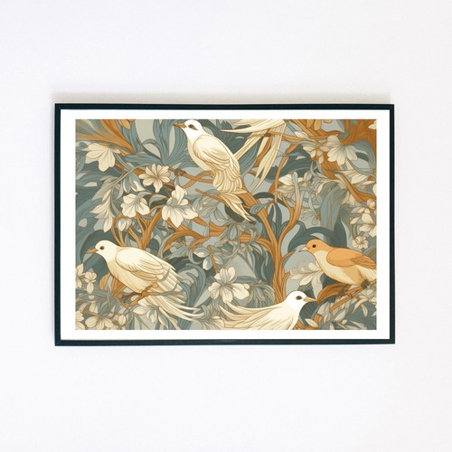 Vintage style birds - vintage,