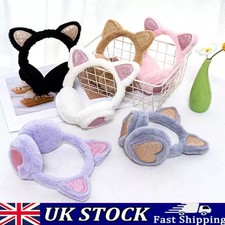 Winter Womens Kids Soft Cat Earmuffs Ladies Girls Plush Earflap Warmer Ear Muffs
