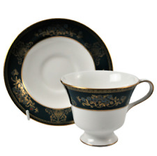 Wedgwood Agincourt Blue Tea Cup and Saucer Blue & Gold R4513