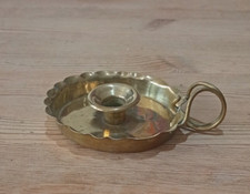 Joseph Sankey & Sons JS & S pressed brass chamberstick candlestick