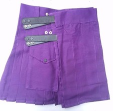 Ladies purple cotton leather - cotton,