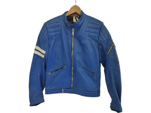 Belstaff blue leather biker - belstaff,