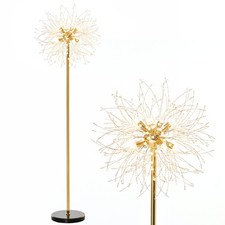 HOMCOM Modern Floor Lamp with Dandelion-like Lampshade for Bedroom