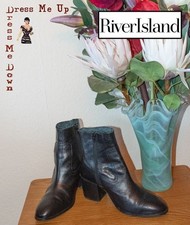 River Island Black Leather
