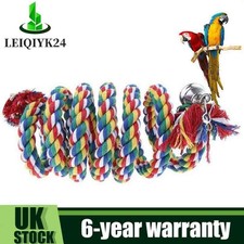 200cm Bird Spiral Rope Perch Cotton Parrot Swing Climbing Standing Toys Cotton