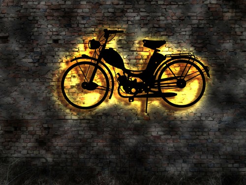 Led wall art - wall, gdr