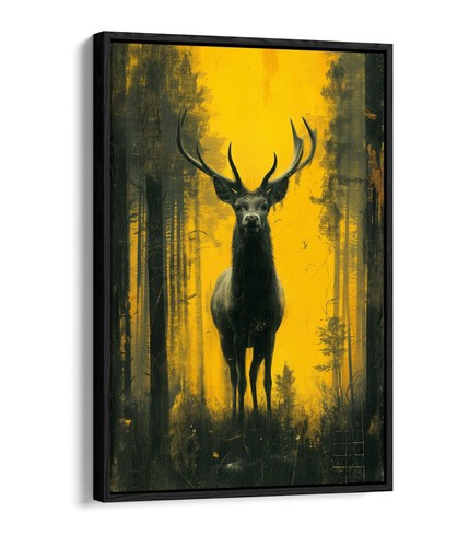 Stag silhouette forest - stag,