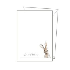 HARE WRITING PAPER, personalised blank/lined, A4 A5 or A6 letter notepaper sn08