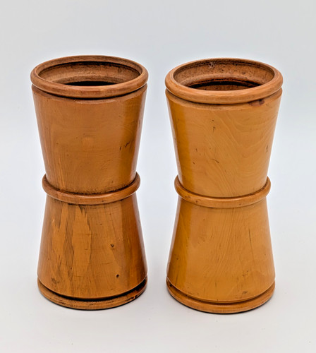 Vintage treen pair hand - treen,