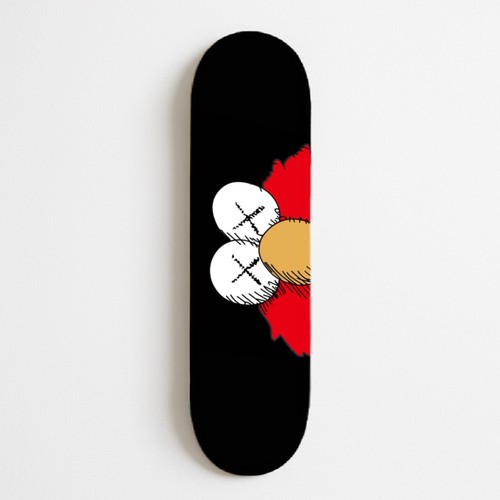 Kaws art theme skateboard deck - kaws,