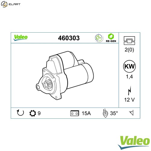 Starter 460303 for saab - for,