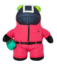 Sprayground Squid Game Worker Money Bear Backpack🔥New Pink Teddy Bear Bag