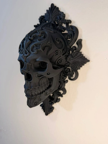 Gothic ornate skull wall - ornate,
