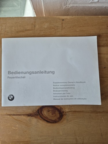 Bmw owners handbook - bmw, fire
