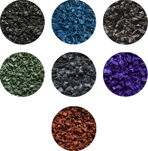 Coloured rubber play bark - rubber,