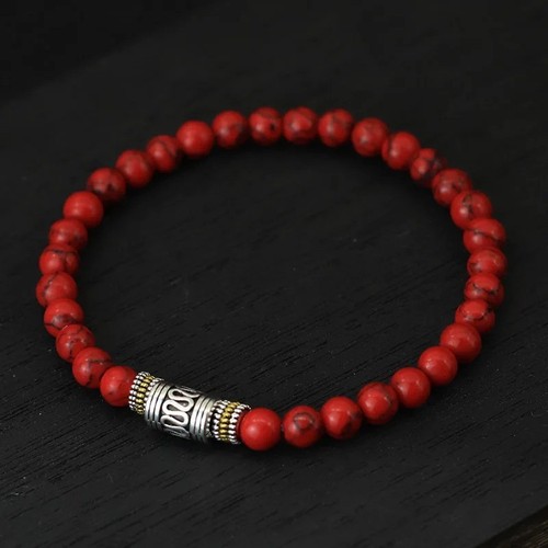 6mm natural stone bracelet - natural,