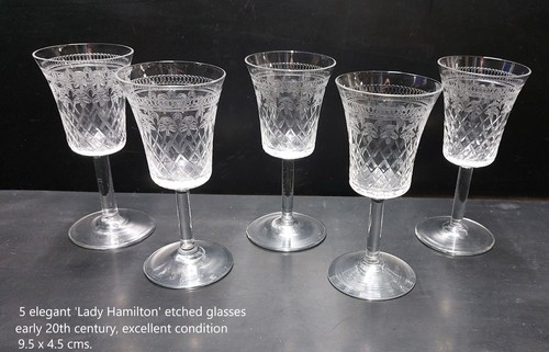 Wine glasses early 20th - glasses,,