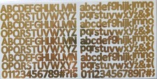 Gold Silver Black Number Alphabet Letter Stickers 500pcs+ Symbol Capital Small