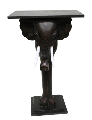 Hand carved wooden elephant - wooden,