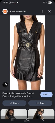 Leather look dress - ,